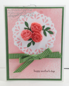 Mother's Day card using home made shimmer mist