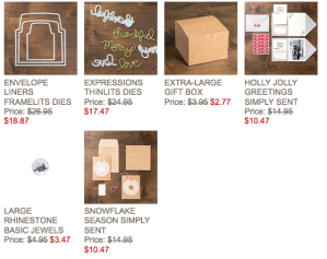 Stampin' Up! 24 hour specials