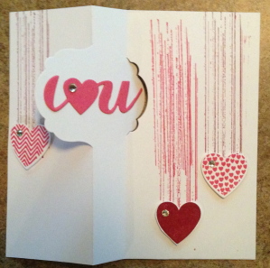 Hearts a Flutter and Gorgeous Grunge Flip Card