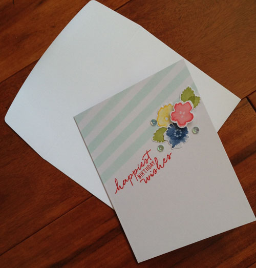 handmade card using the Watercolor Wishes Kit