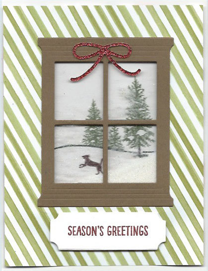 handmade Christmas card using the Hoppy Scenes stamp set and Hearth & Home thinlits dies