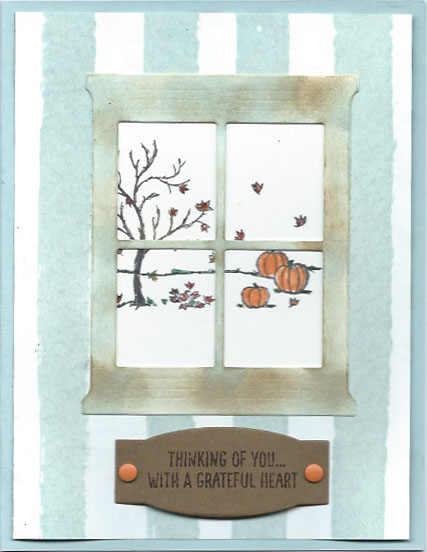 handmade card using Happy Scenes stamp set and Hearth and Home Thinlits Dies