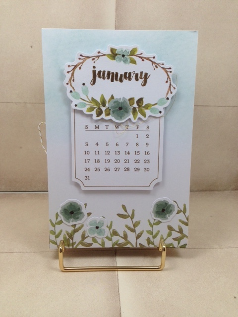 Calendar created with the December 2015 Paper Pumpkin Kit