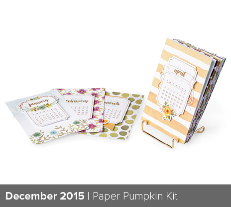 photo showing all the December Paper Pumpkin pages