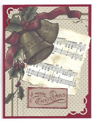 Deck The Halls and Music Notes Christmas Card