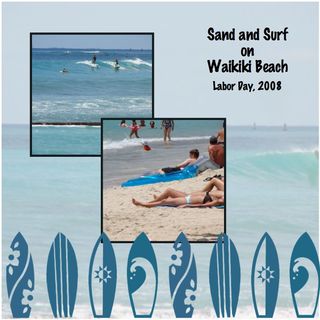 Sand and Surf on Waikiki Beach-001