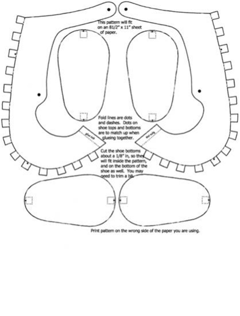 Baby Shoe Template • The Soggy Stamper